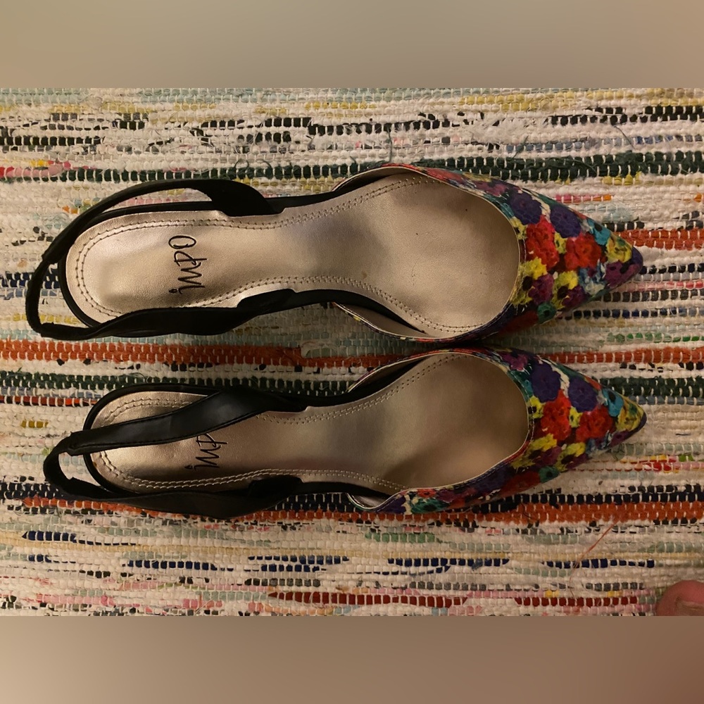 Floral Kitten Heels - Size 9